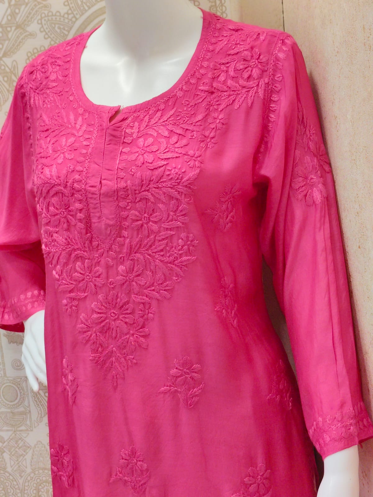 Lazina premium muslin tone to tone short kurti