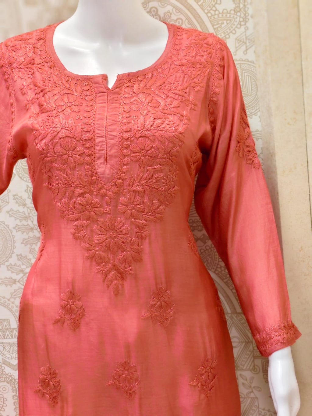 Lazina premium muslin tone to tone short kurti