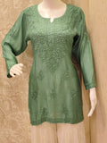 Lazina premium muslin tone to tone short kurti