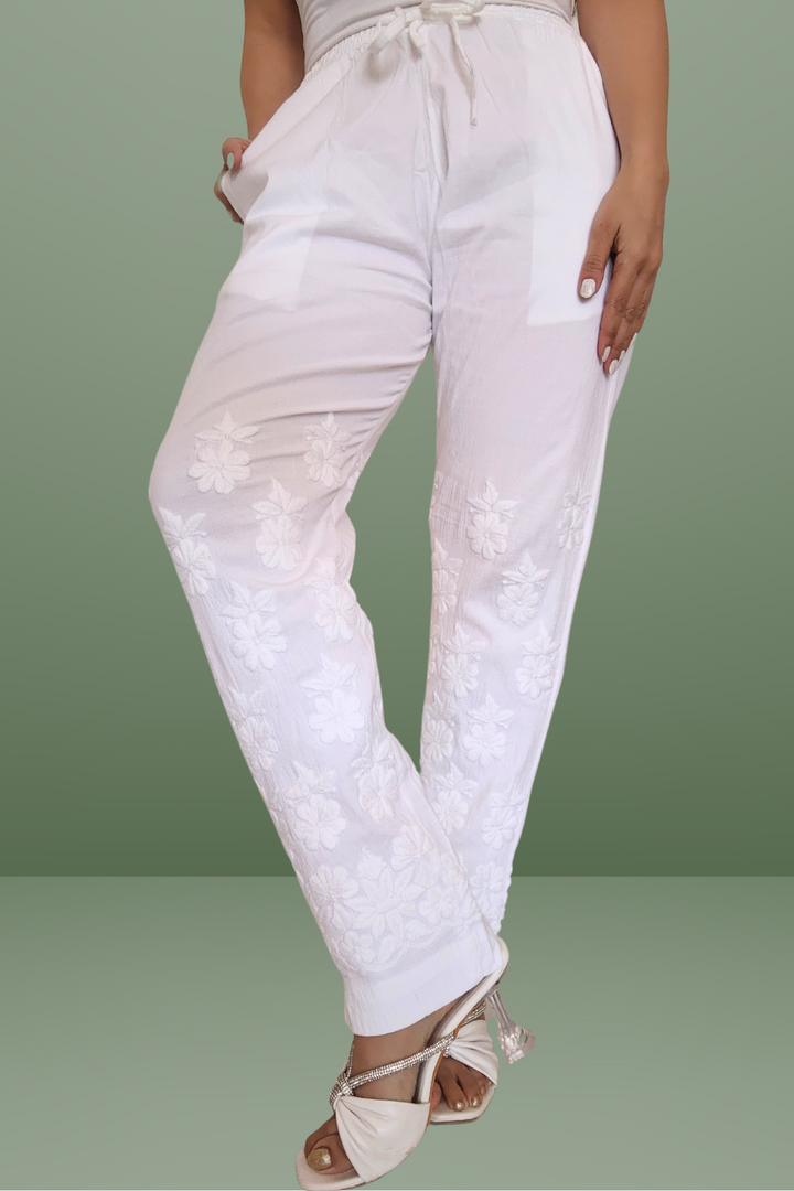 chikankari pant