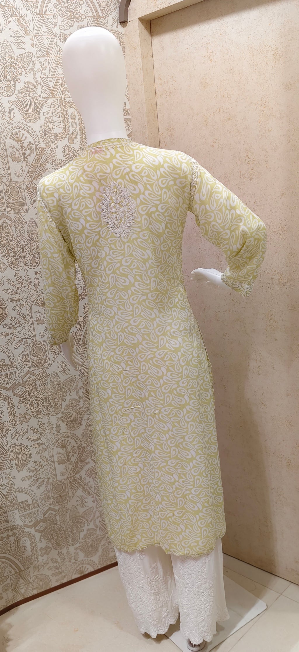 Sofia Modal Printed 3D  Chikankari  Long Kurti