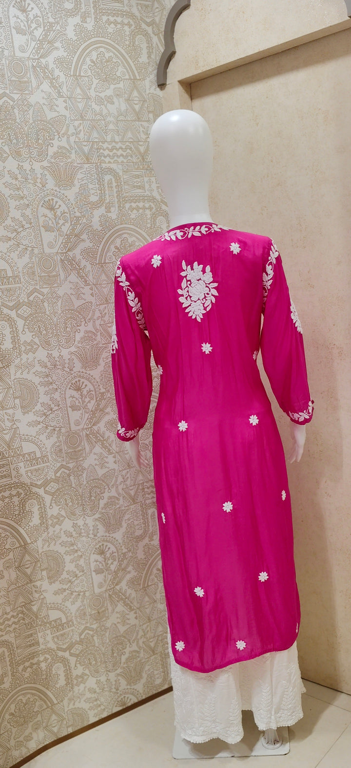 Dania Premium Muslin 3D Chikankari  Kurti