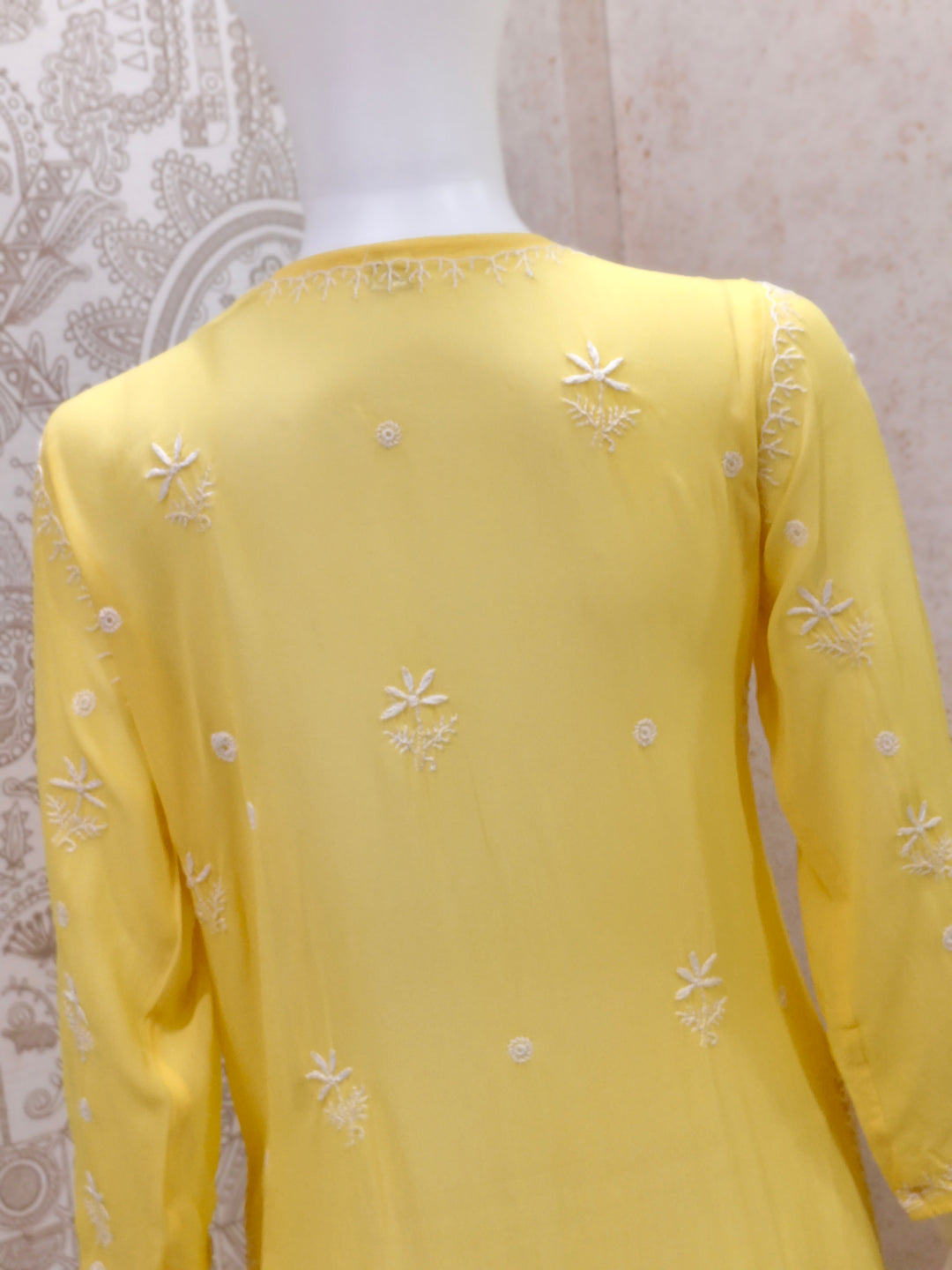 Farah  Viscose Designer Add On Cutdana And Pearl Work Chikankari Kurti