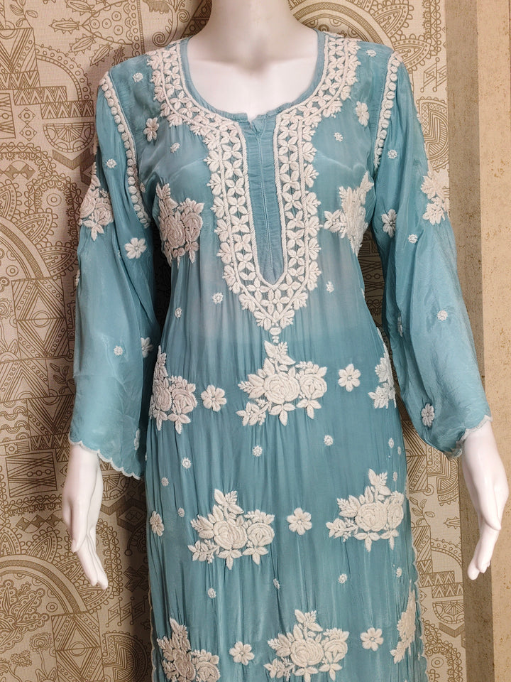 Noya Crepe silk Cutwork palazzo set