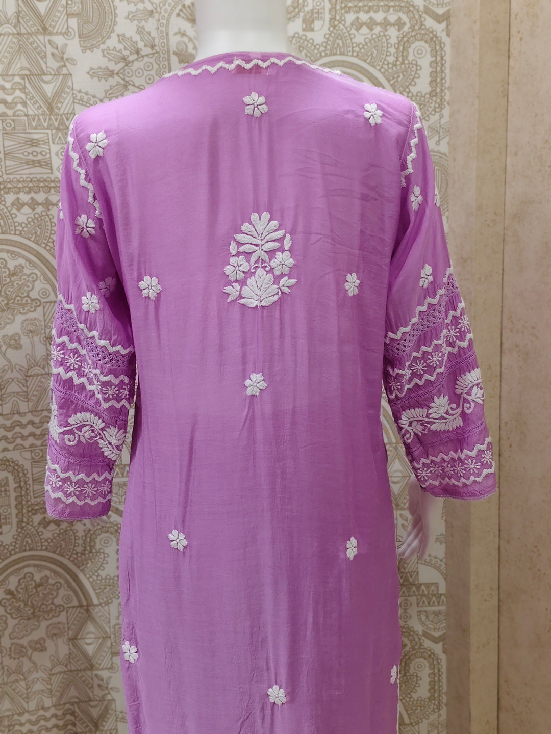 Zainab Premium Muslin 3D Chikankari  Kurti Pant Set