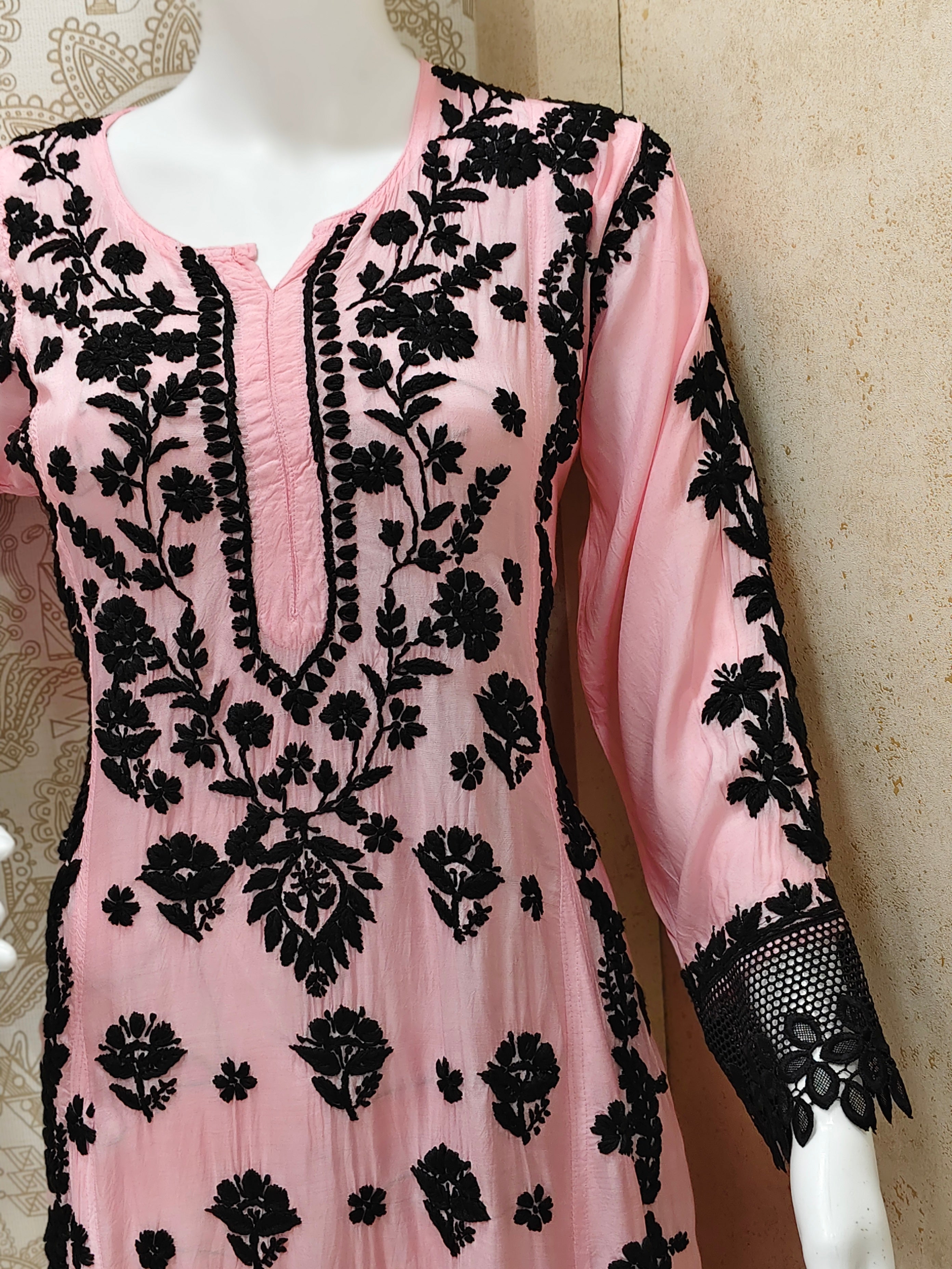 Emira Premium Muslin 3D Chikankari Palazzo Set