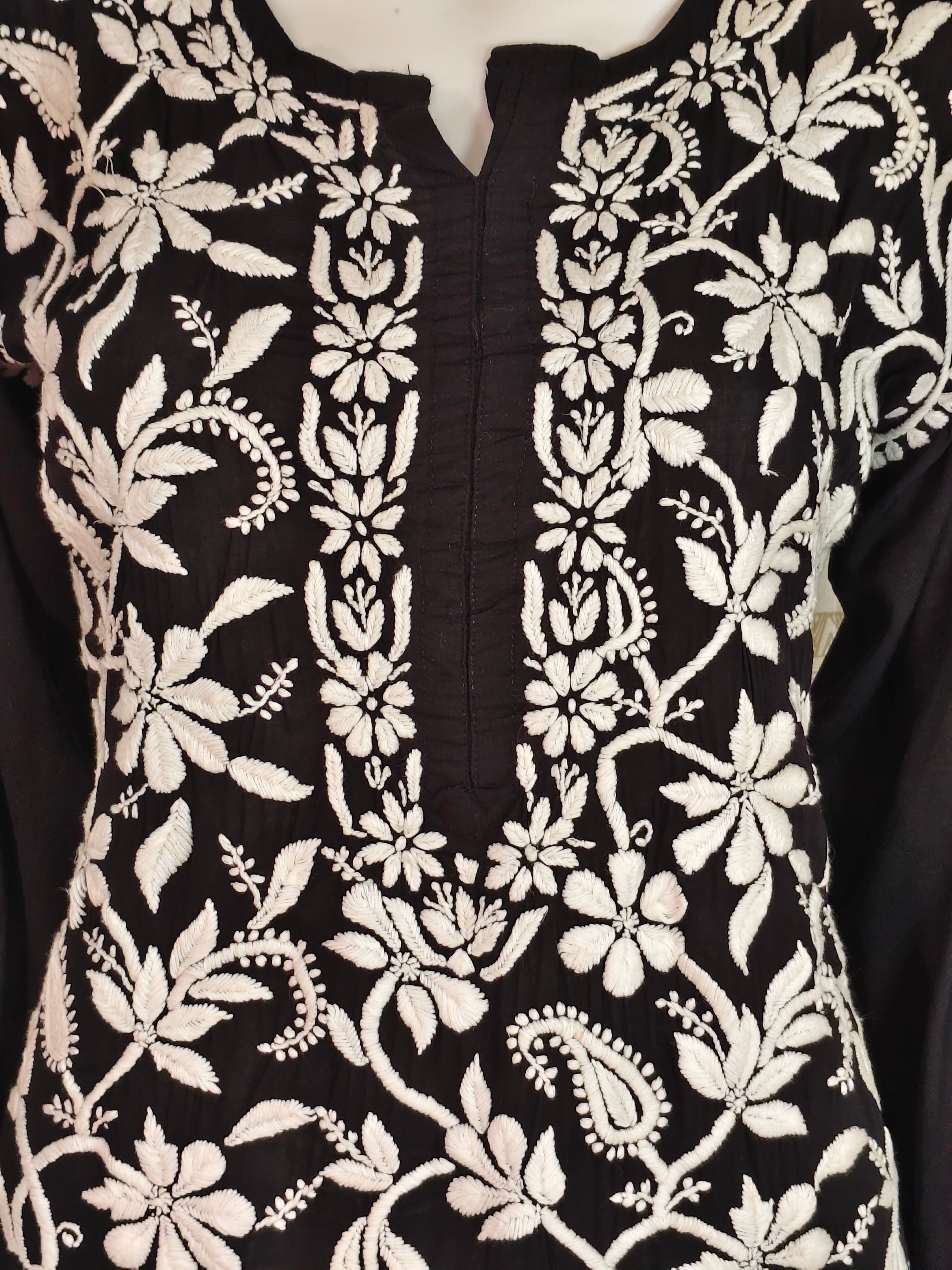 Komal Premium Modal black 7D full heavy work long kurti