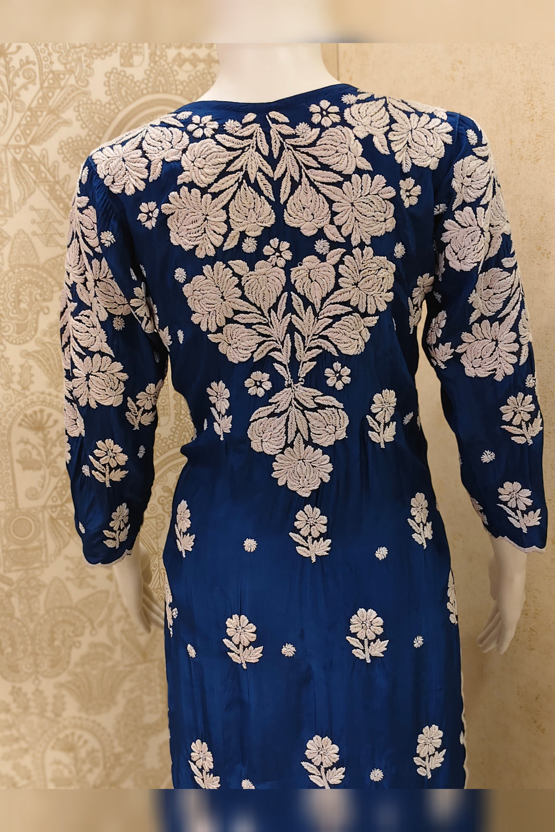 Rubi Premium Crepe Silk 3D Chikankari  Cutwork Kurti Palazzo Set