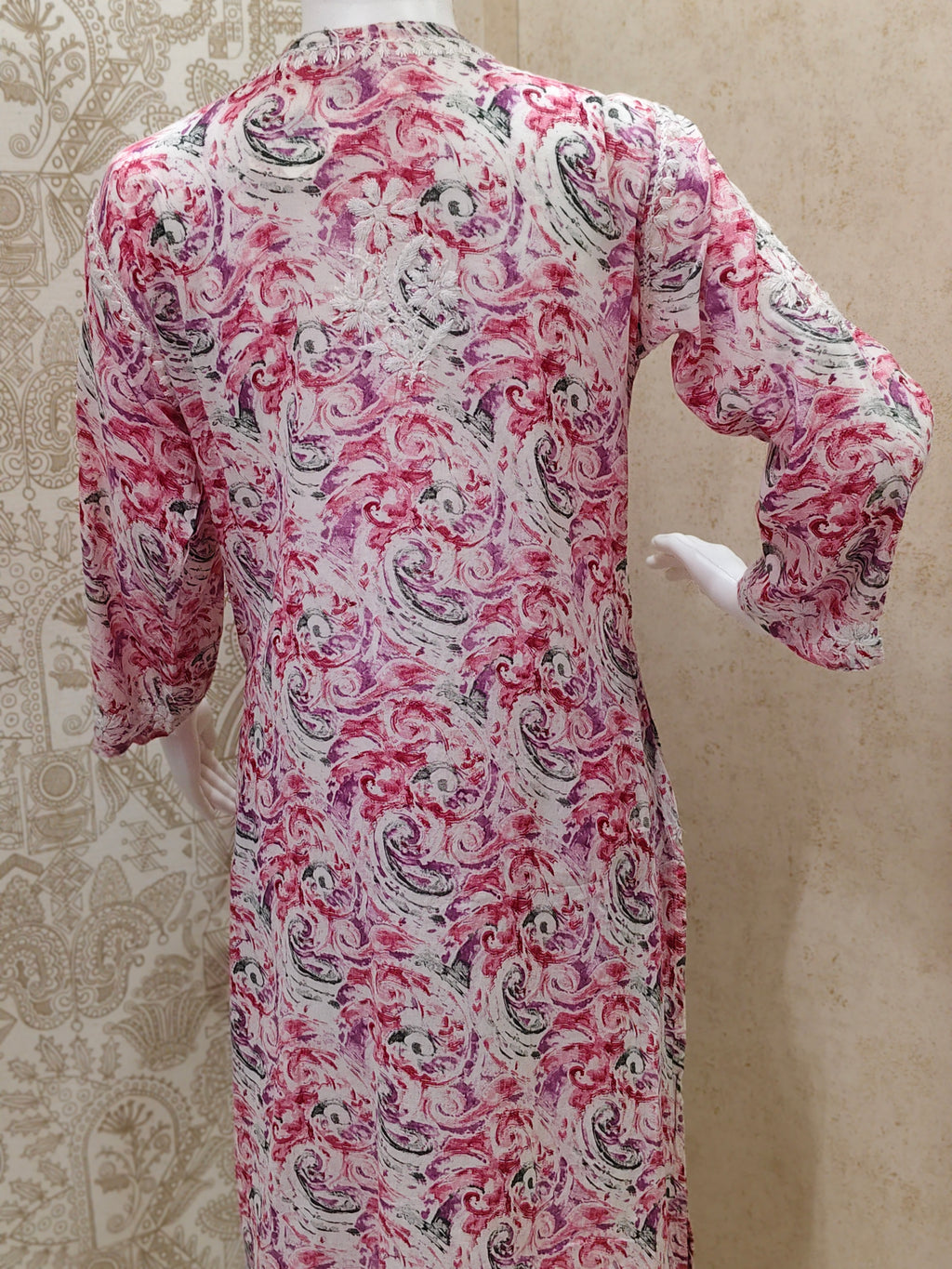 Rukhsaar Printed Mulmul Chikankari Pant  Set