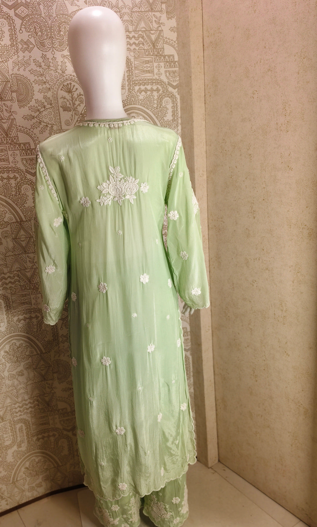 Noya Crepe silk Cutwork palazzo set