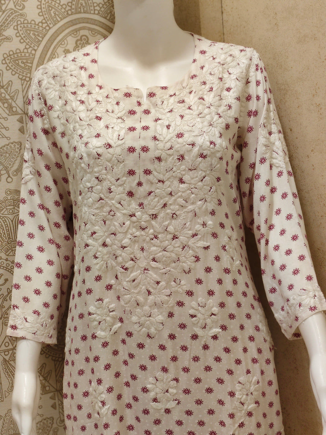 Sidra Rayon Printed Chikankari  Pant Set