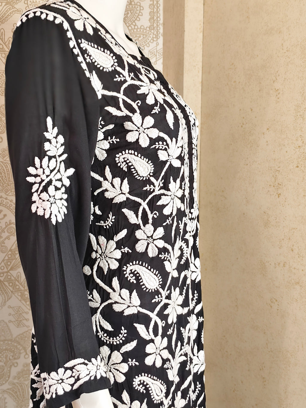 Komal Premium Modal black 7D full heavy work long kurti