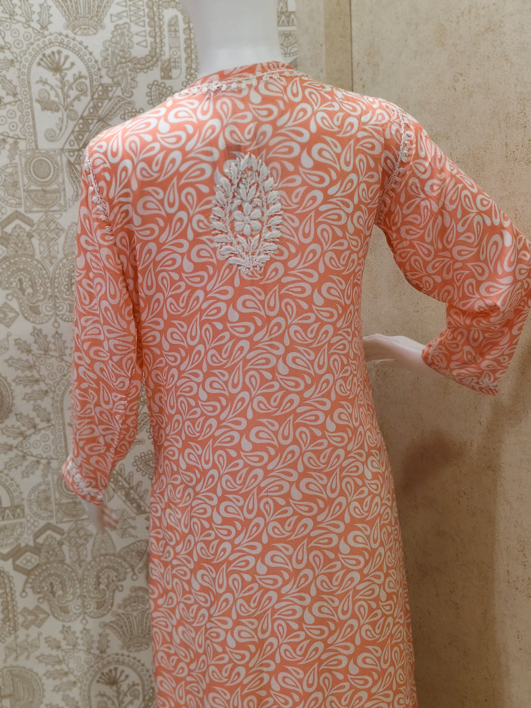 Sofia Modal Printed 3D  Chikankari  Long Kurti