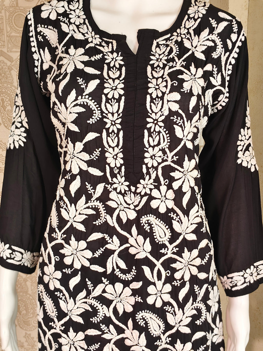 Komal Premium Modal black 7D full heavy work long kurti