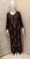 Ruba Rayon Chikankari Designer Black Palazzo Set