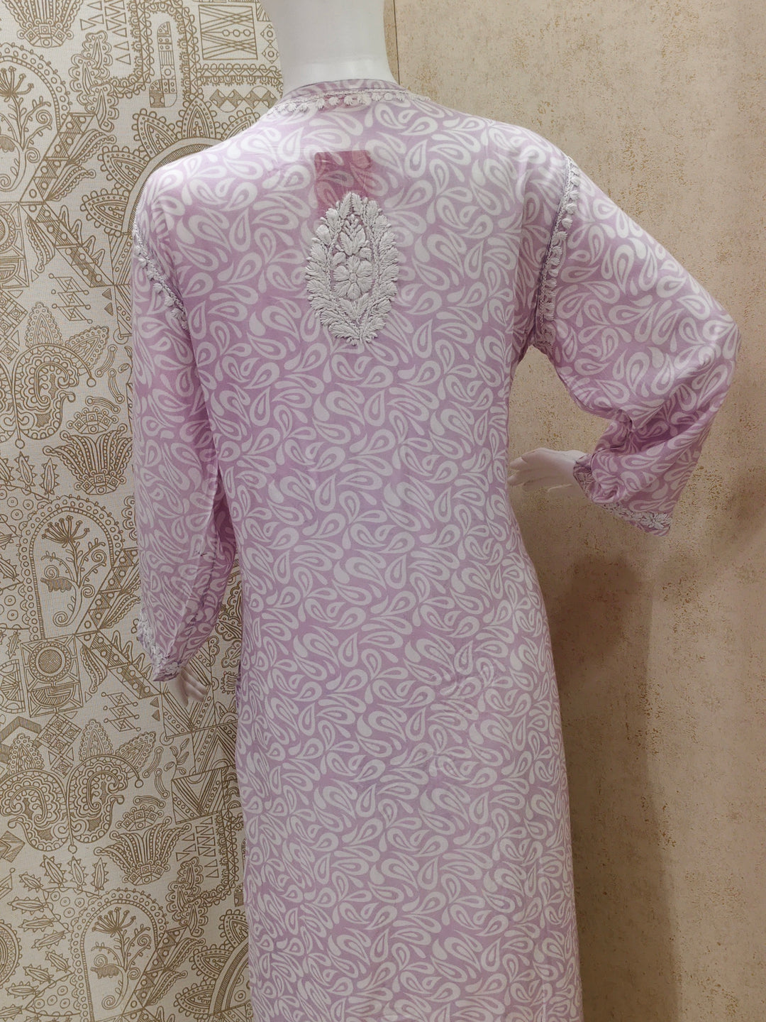 Sofia Modal Printed 3D  Chikankari  Long Kurti