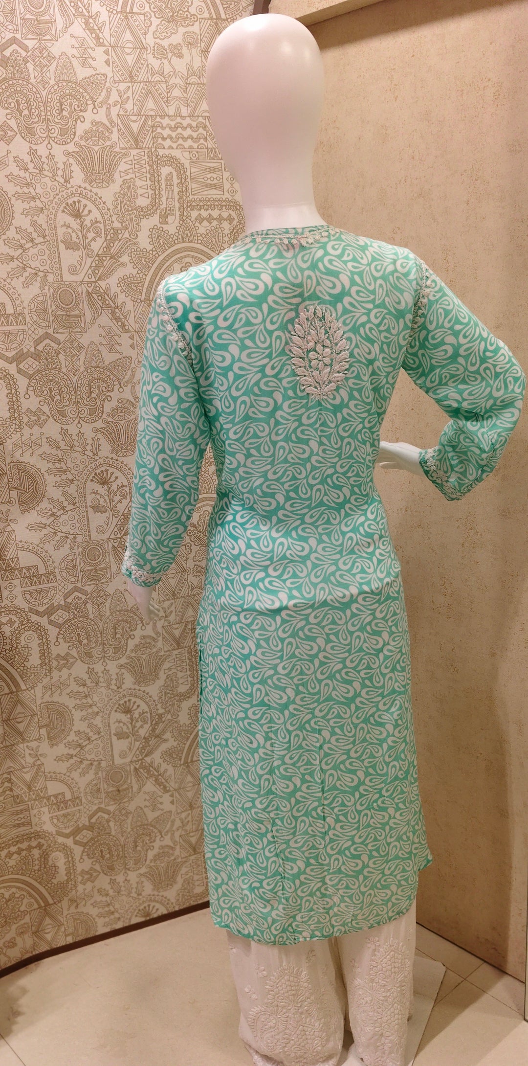 Sofia Modal Printed 3D  Chikankari  Long Kurti