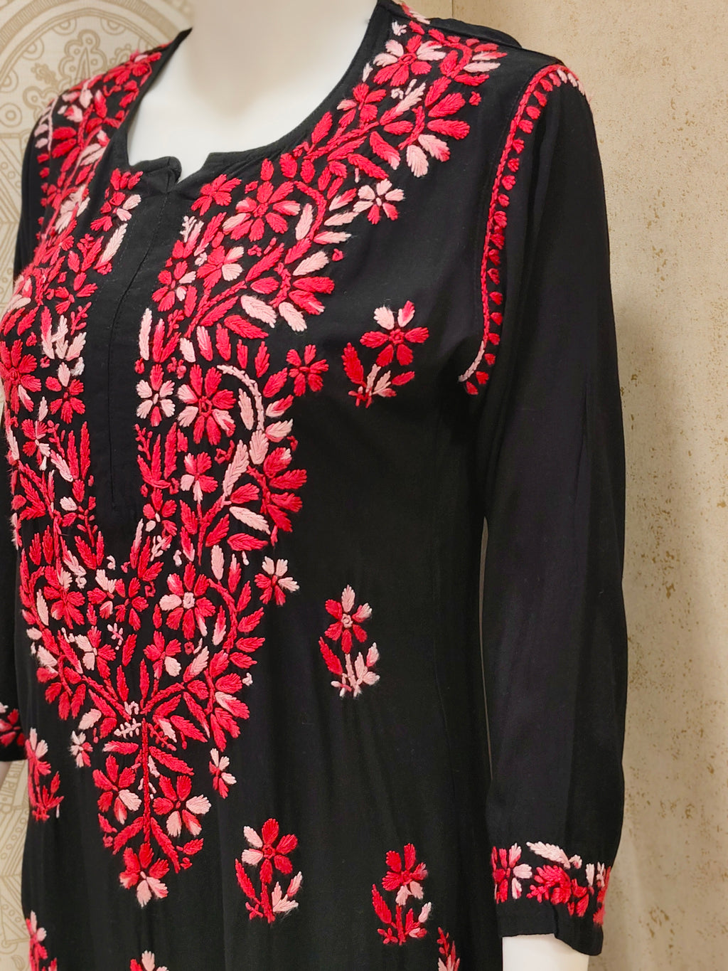 Sana Rayon Chikankari Designer Black Palazzo Set