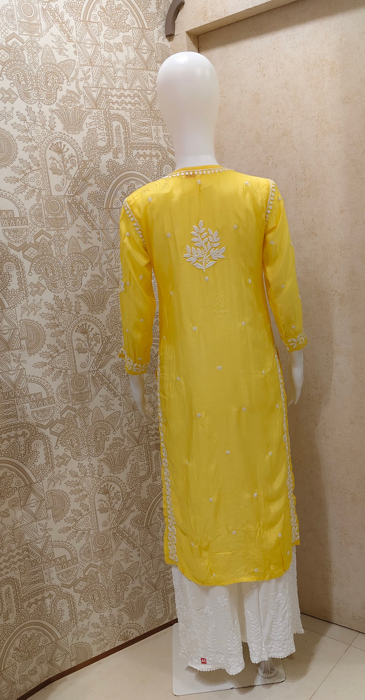 Tahira  Premium Muslin 3D Chikankari  Kurti