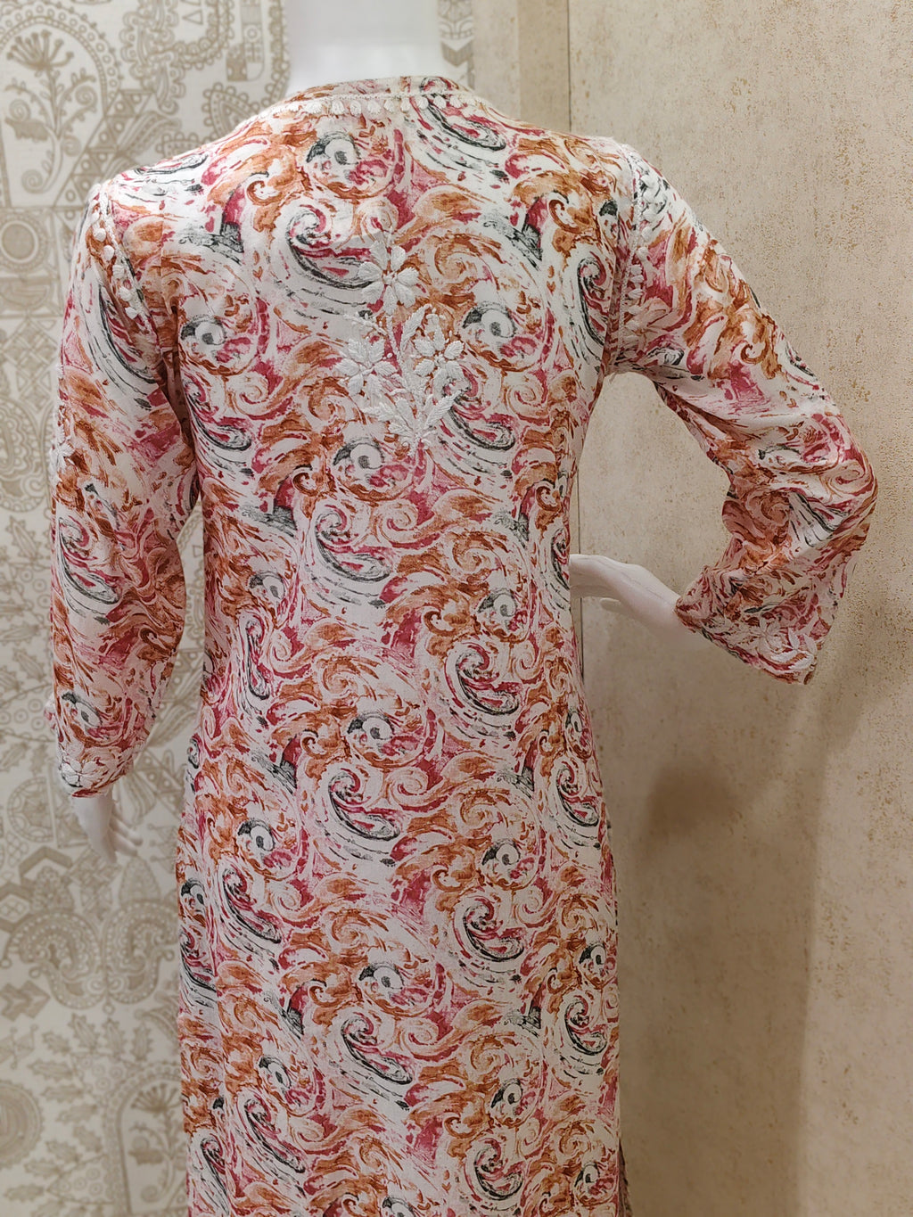 Rukhsaar Printed Mulmul Chikankari Pant  Set