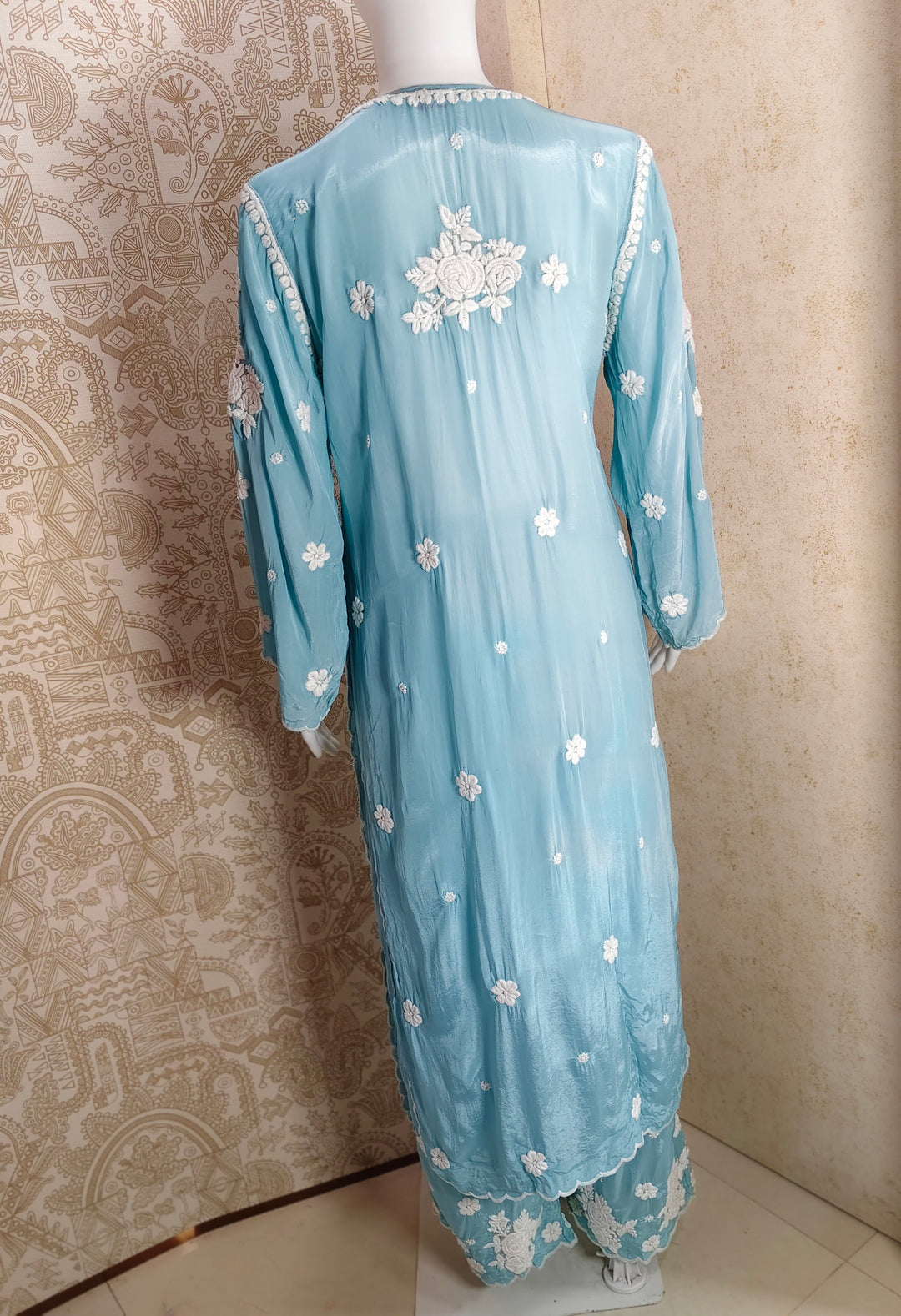 Noya Crepe silk Cutwork palazzo set