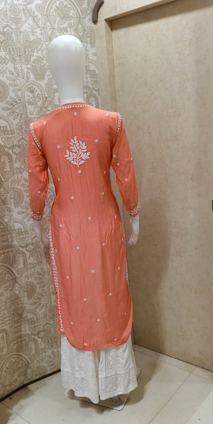 Tahira  Premium Muslin 3D Chikankari  Kurti