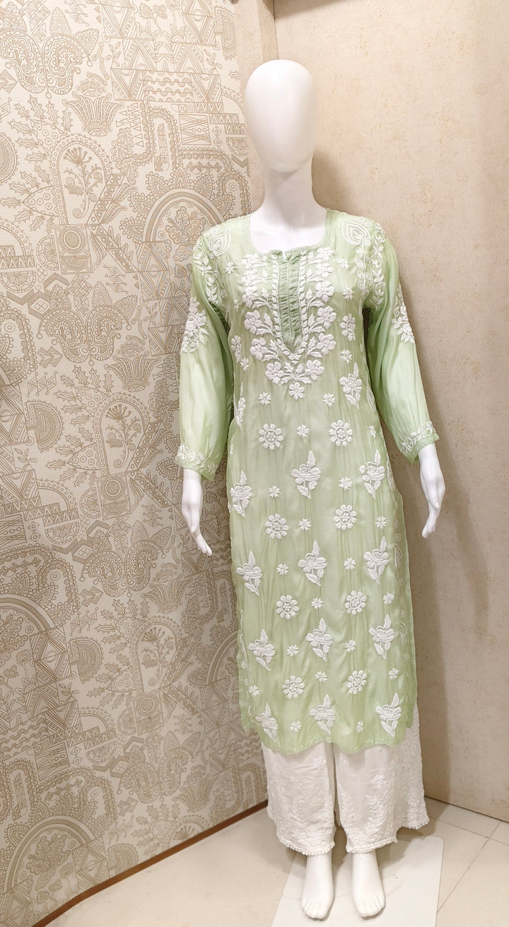Dania Premium Muslin 3D Chikankari  Kurti