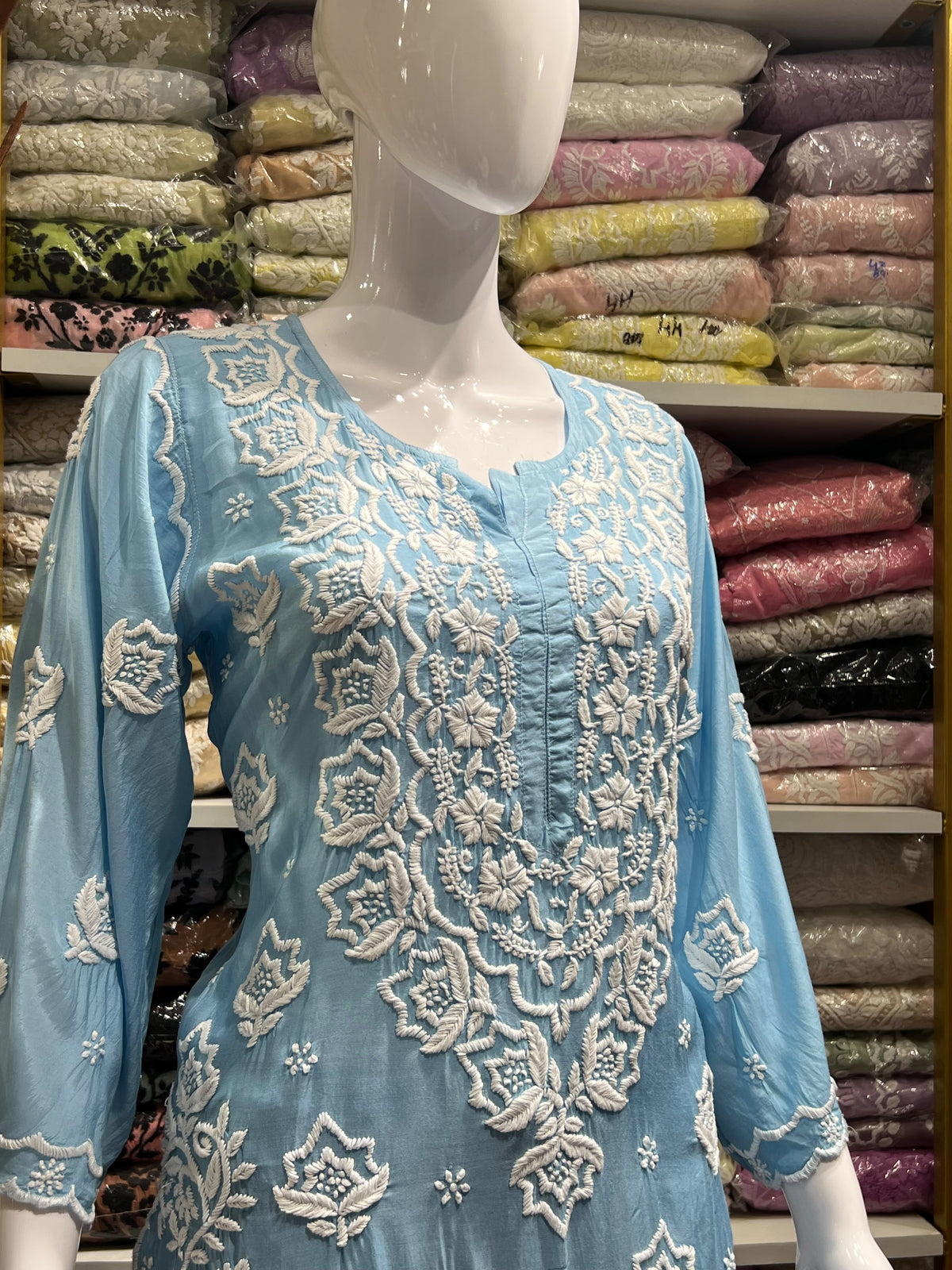 Rahila Muslin 3D Kurti Palazzo Set