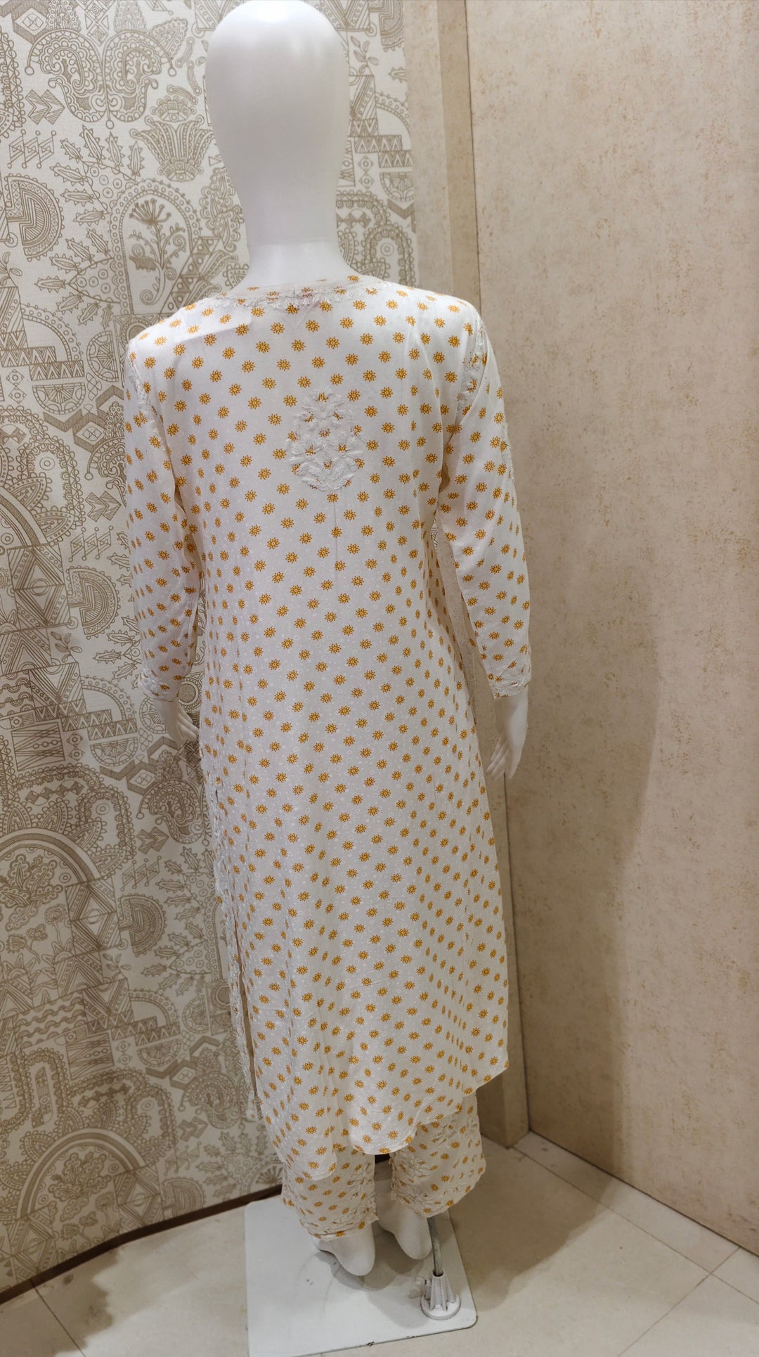 Sidra Rayon Printed Chikankari  Pant Set