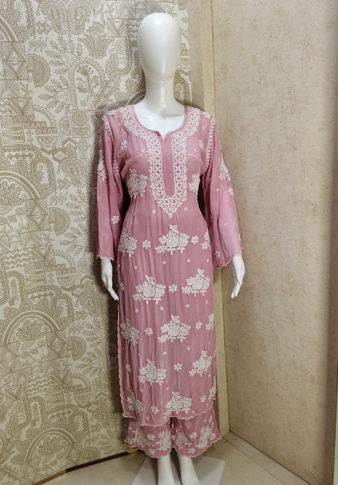 Noya Crepe silk Cutwork palazzo set