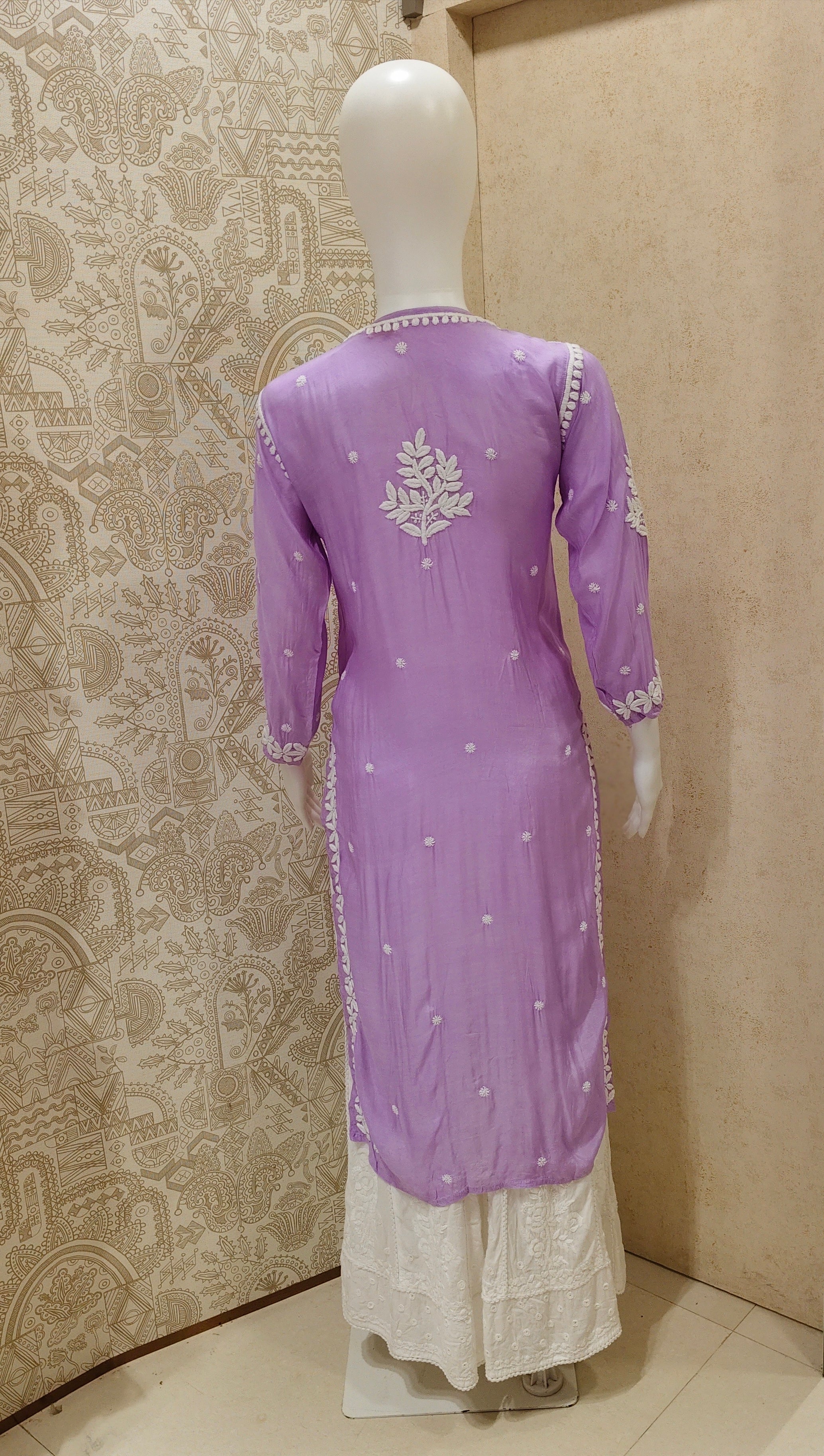 Tahira  Premium Muslin 3D Chikankari  Kurti