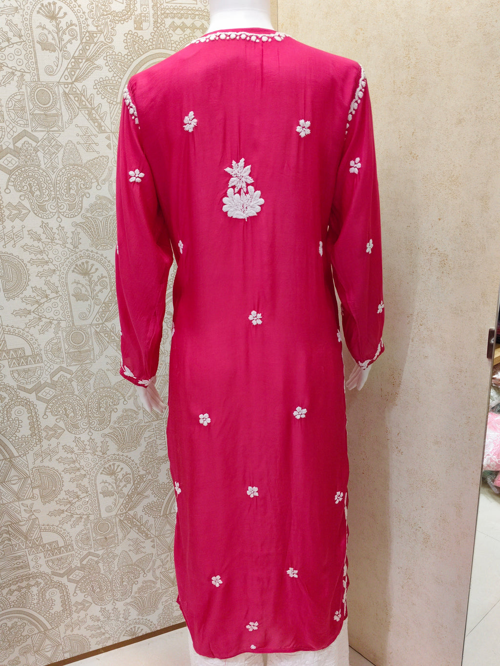 Inara Premium Muslin 7D Chikankari work long kurti
