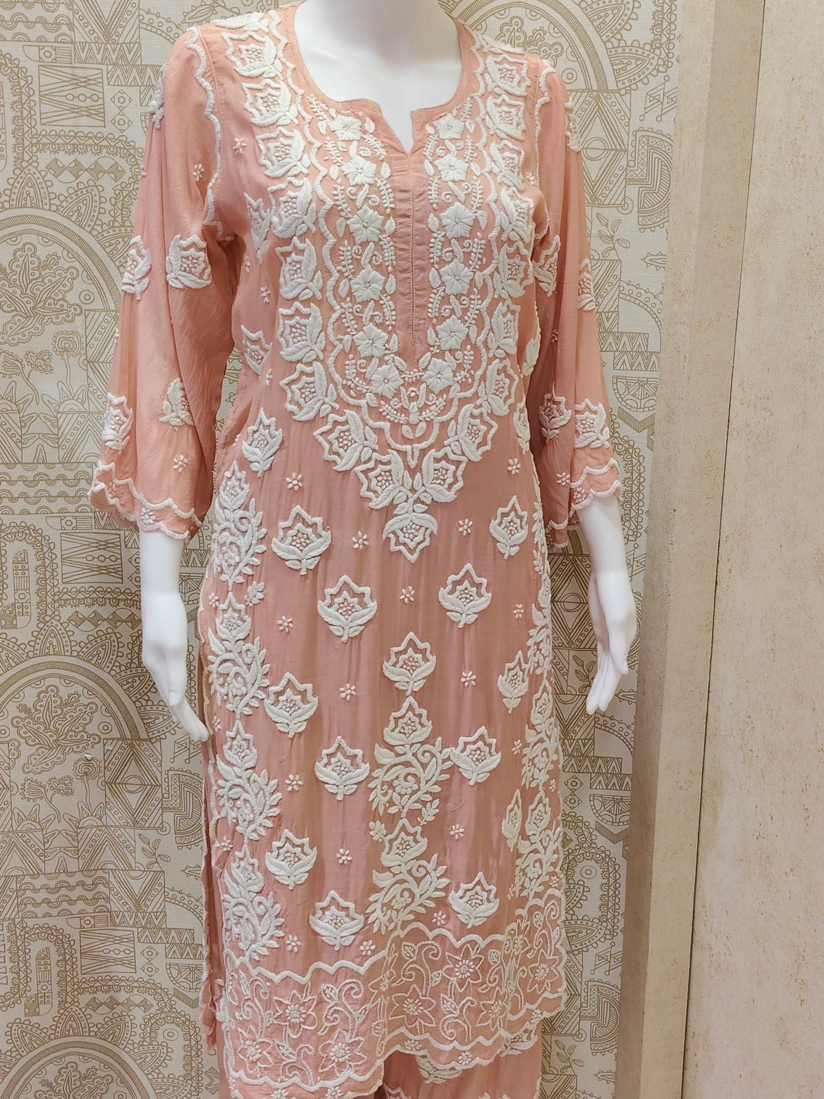 Rahila Muslin 3D Kurti Palazzo Set