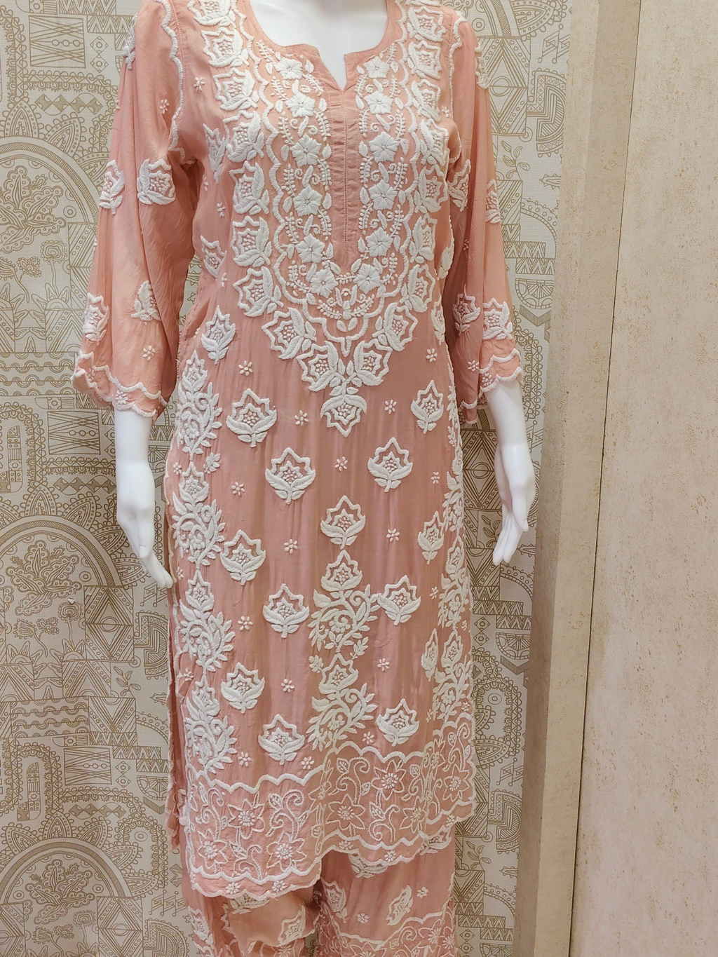Rahila Muslin 3D Kurti Palazzo Set