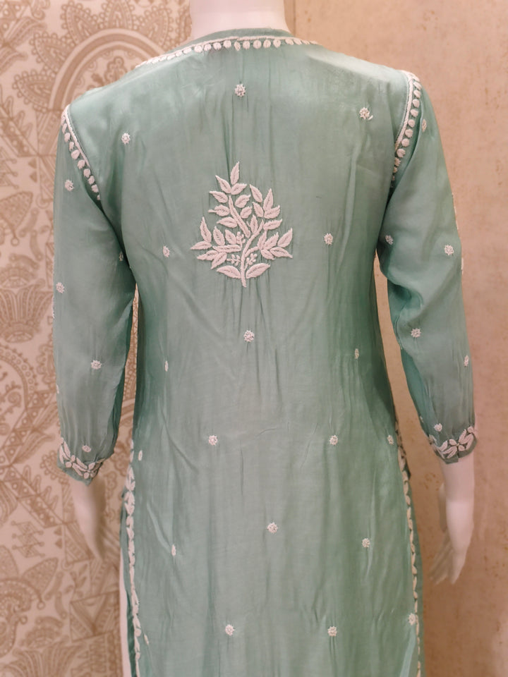 Tahira  Premium Muslin 3D Chikankari  Kurti