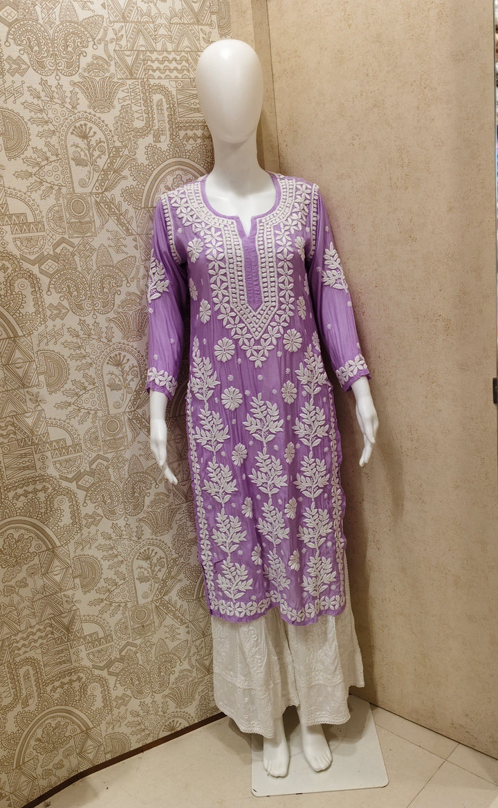 Tahira  Premium Muslin 3D Chikankari  Kurti