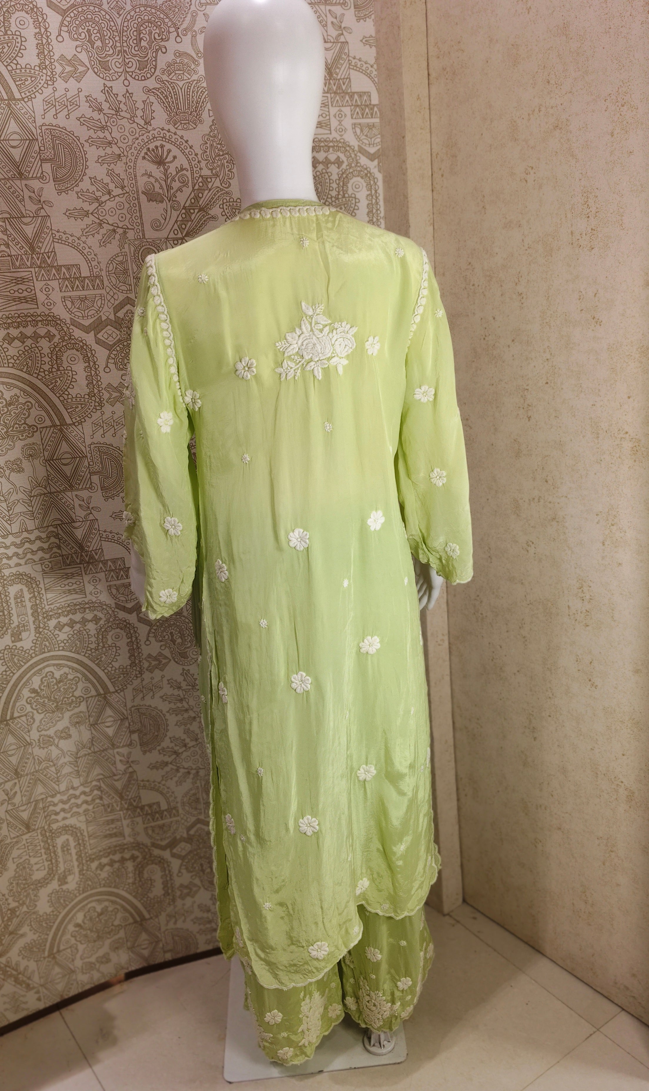 Noya Crepe silk Cutwork palazzo set