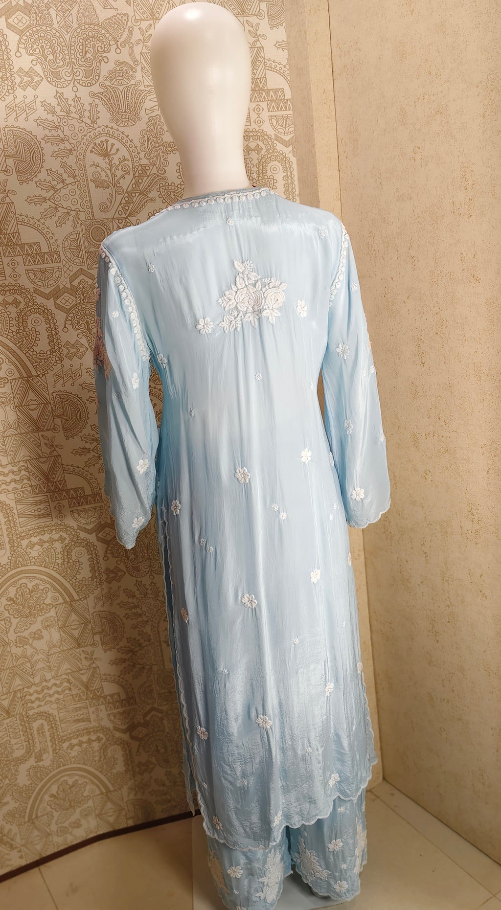 Noya Crepe silk Cutwork palazzo set