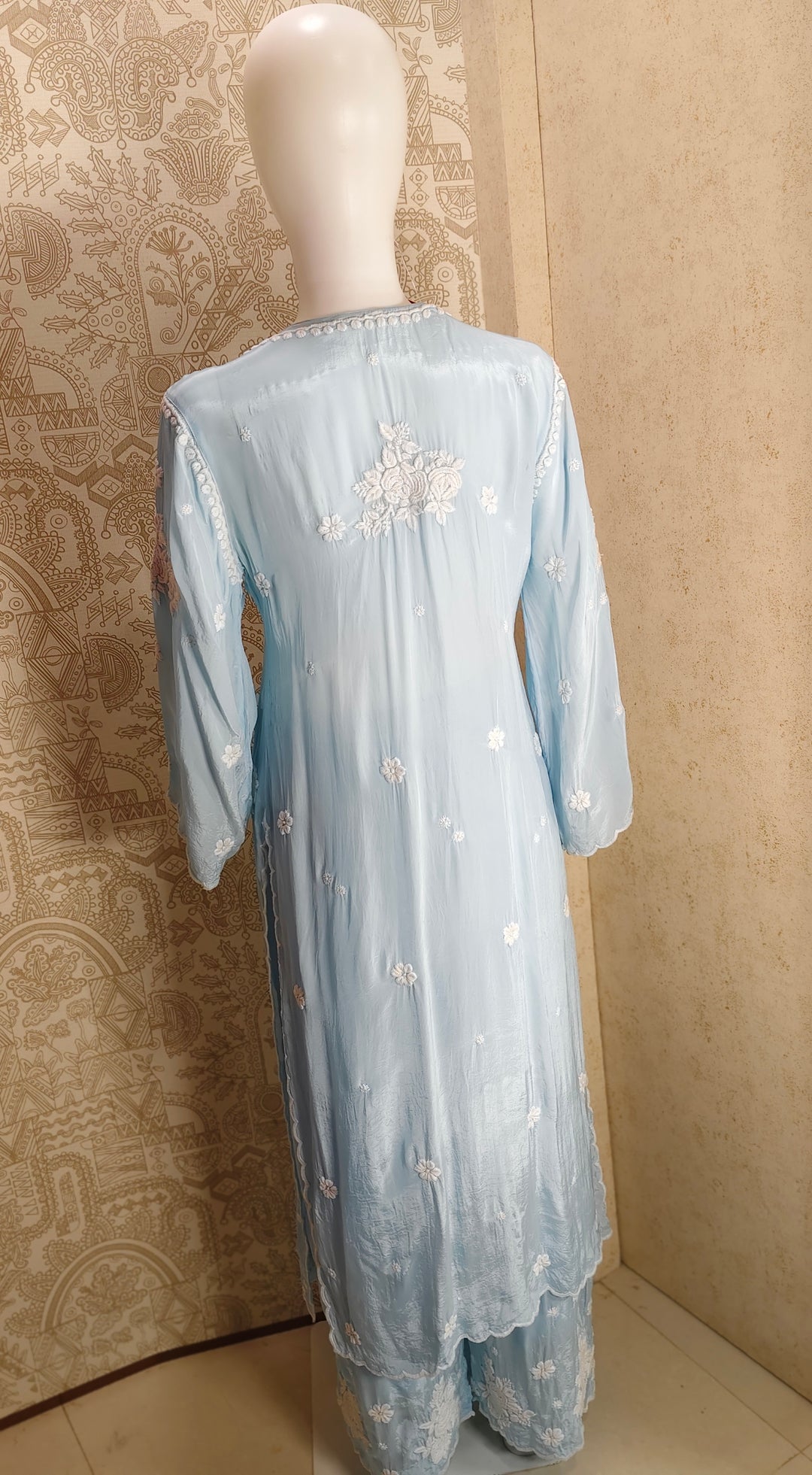 Noya Crepe silk Cutwork palazzo set