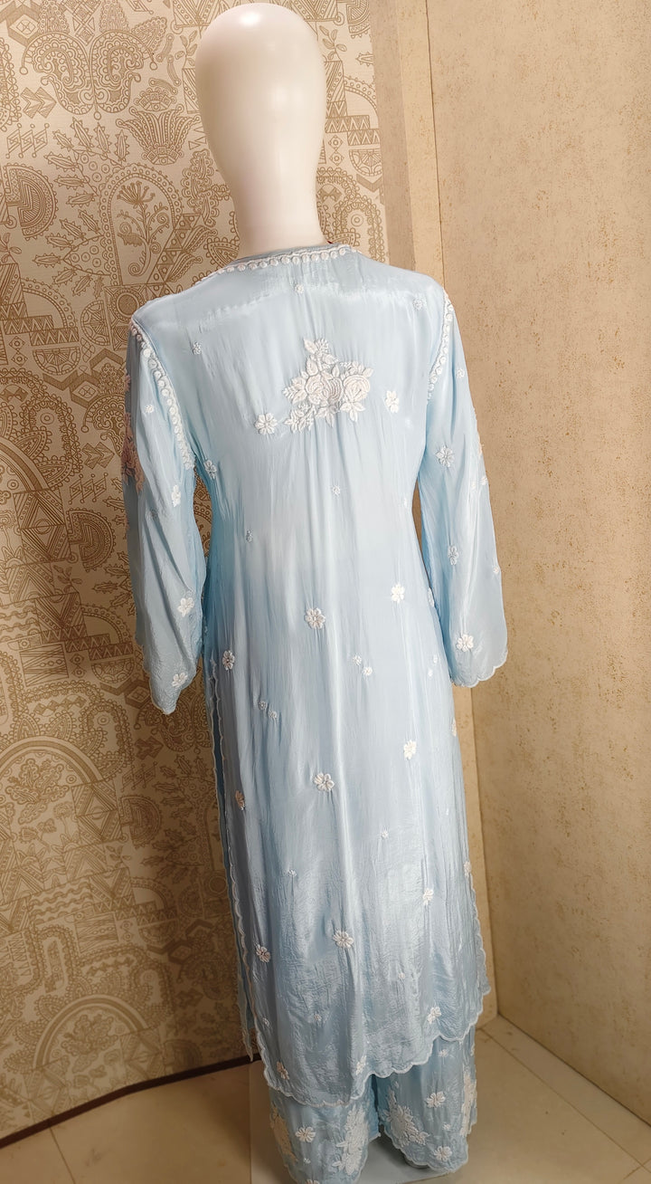 Noya Crepe silk Cutwork palazzo set