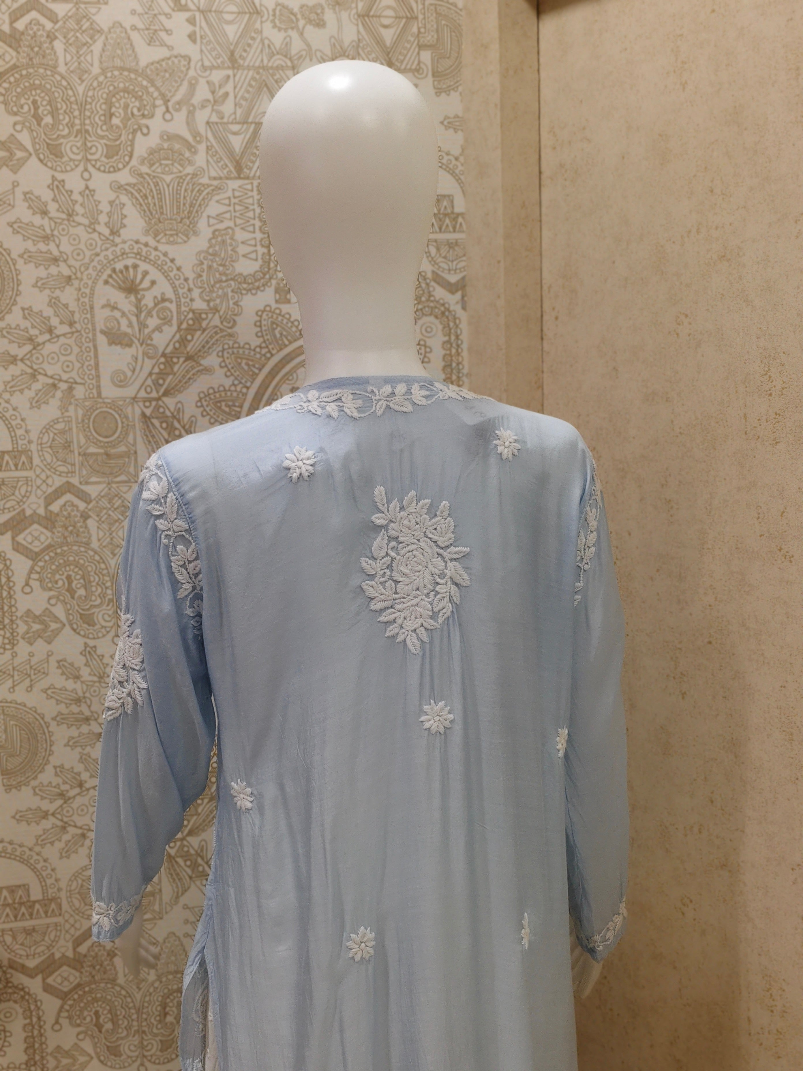 Dania Premium Muslin 3D Chikankari  Kurti