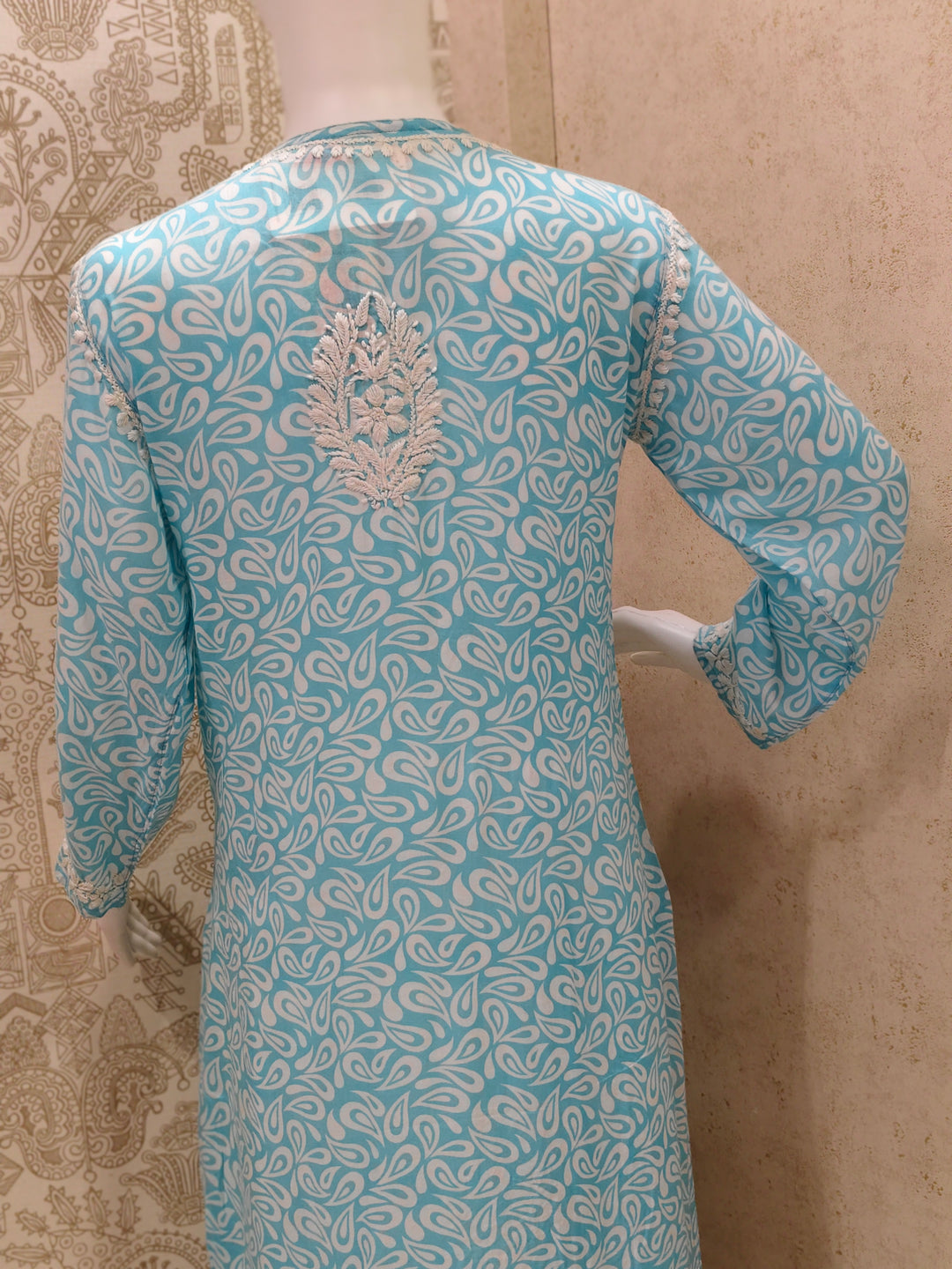 Sofia Modal Printed 3D  Chikankari  Long Kurti