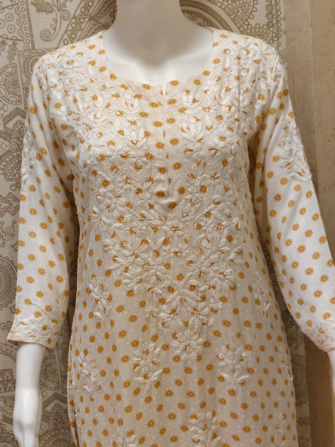 Sidra Rayon Printed Chikankari  Pant Set