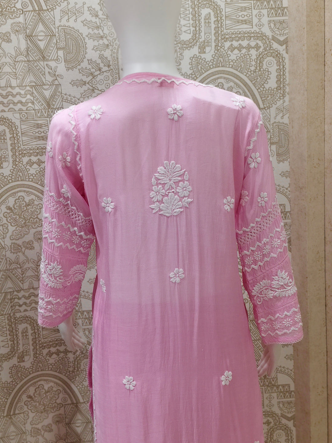 Zainab Premium Muslin 3D Chikankari  Kurti Pant Set