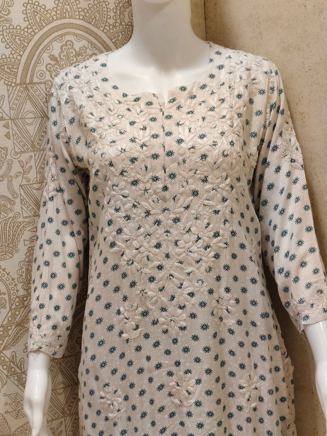 Sidra Rayon Printed Chikankari  Pant Set