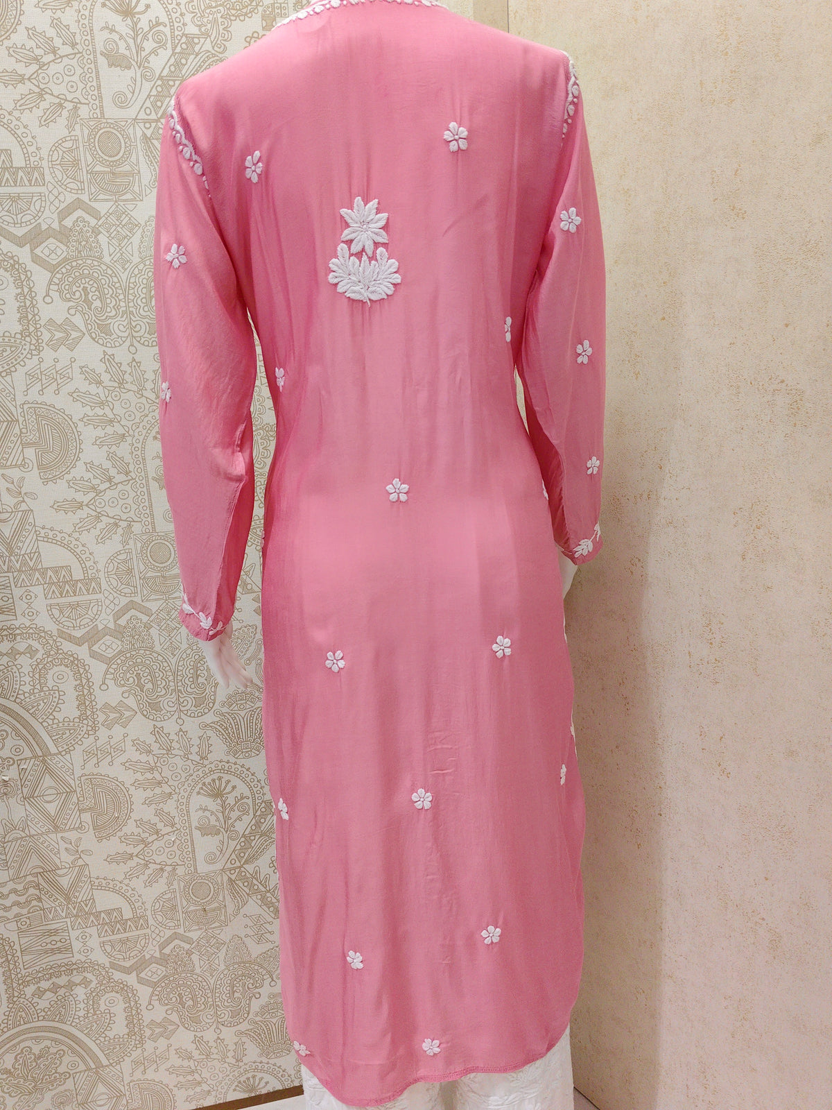 Inara Premium Muslin 7D Chikankari work long kurti