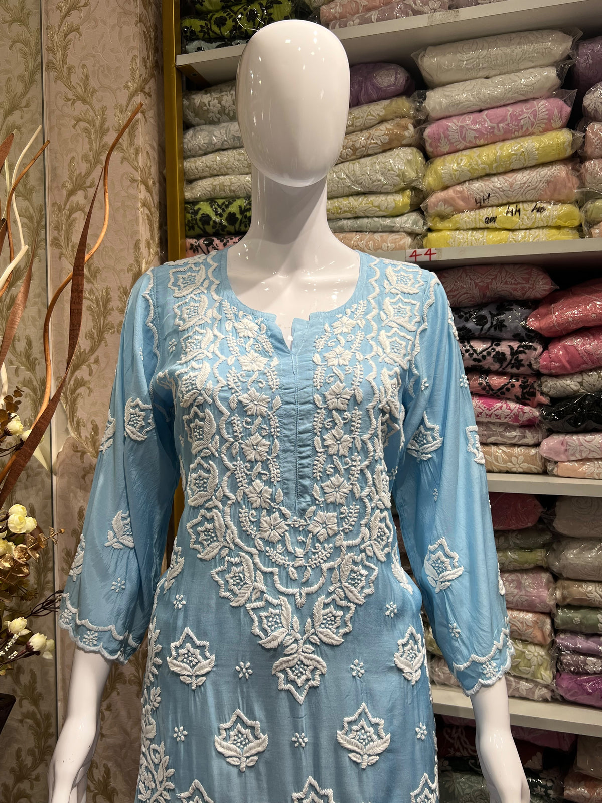 Rahila Muslin 3D Kurti Palazzo Set