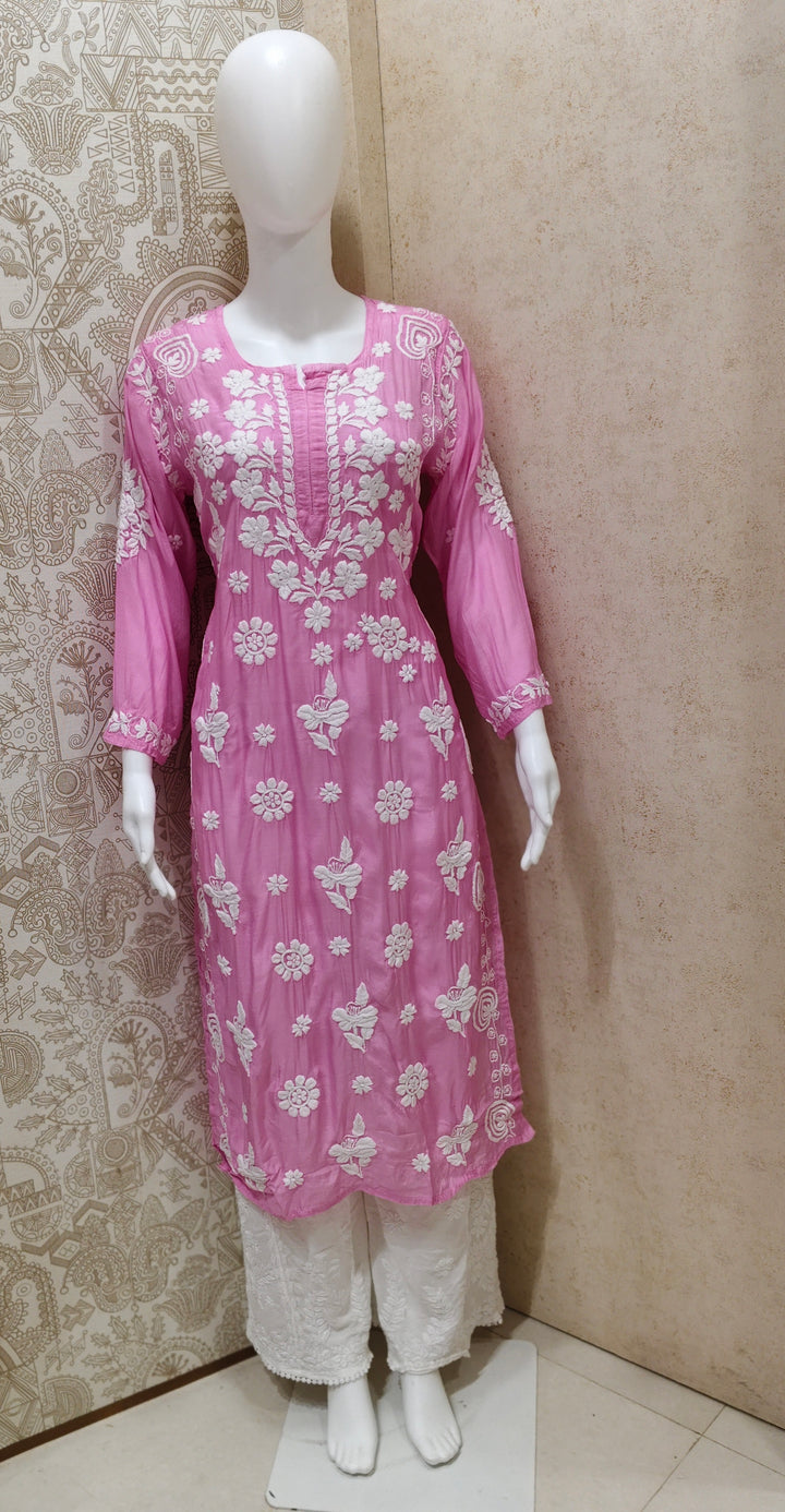 Dania Premium Muslin 3D Chikankari  Kurti