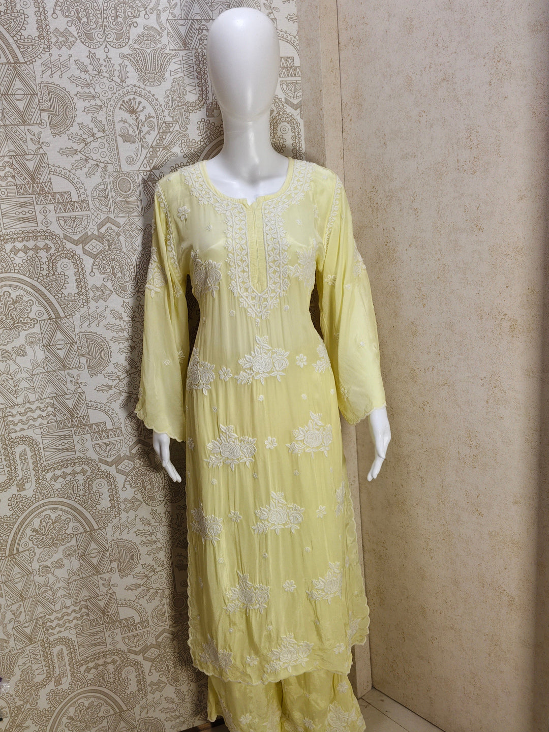 Noya Crepe silk Cutwork palazzo set