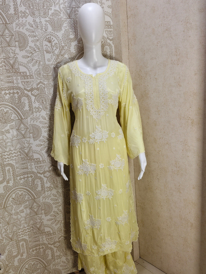 Noya Crepe silk Cutwork palazzo set